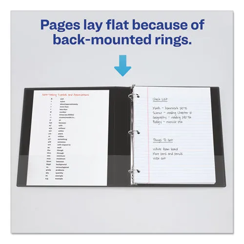 Economy Non-view Binder With Round Rings, 3 Rings, 2" Capacity, 11 X 8.5, Blue, (3500)