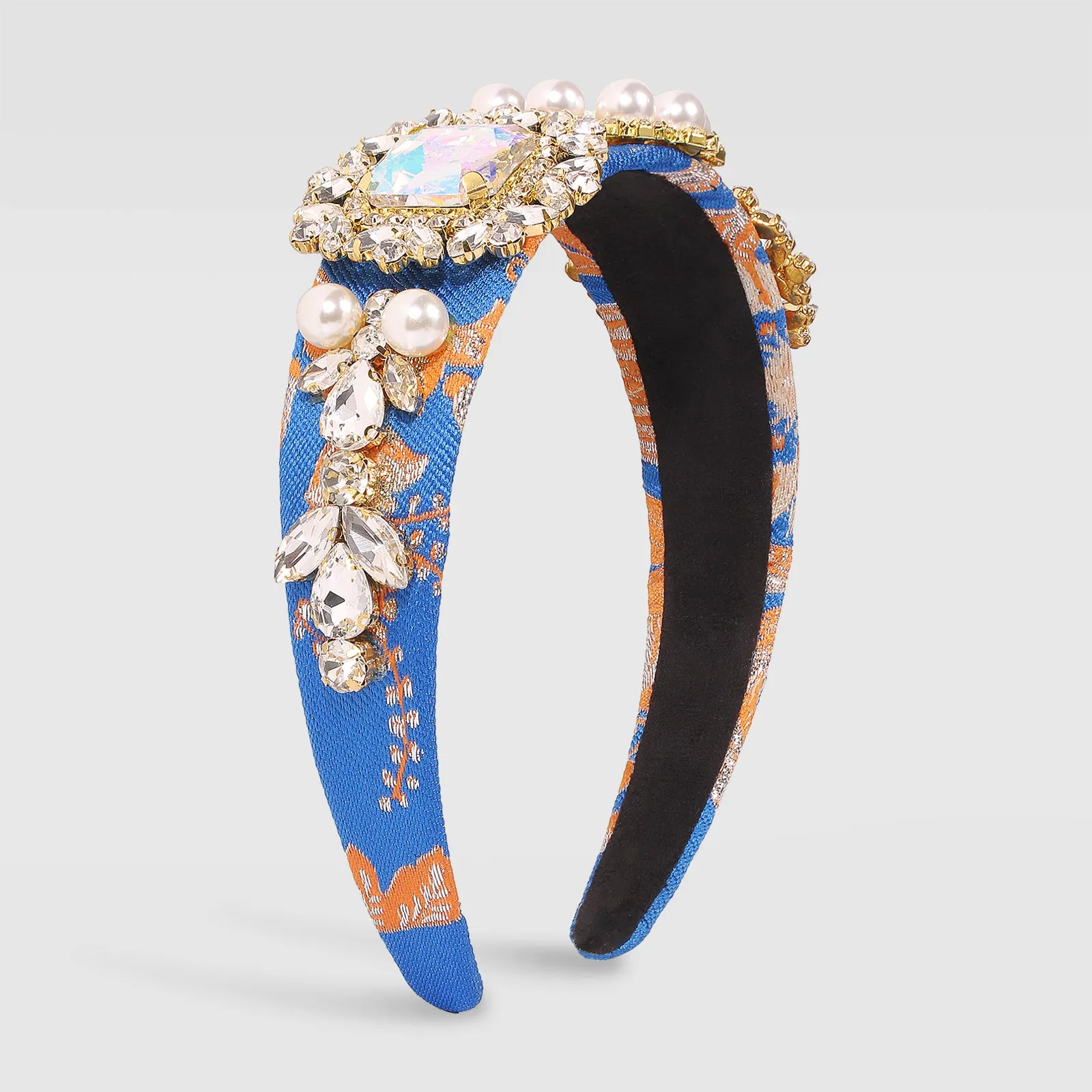 F3187 Large Rhinestone Ethic Traditional Pattern Headband
