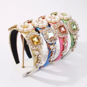 F3187 Large Rhinestone Ethic Traditional Pattern Headband