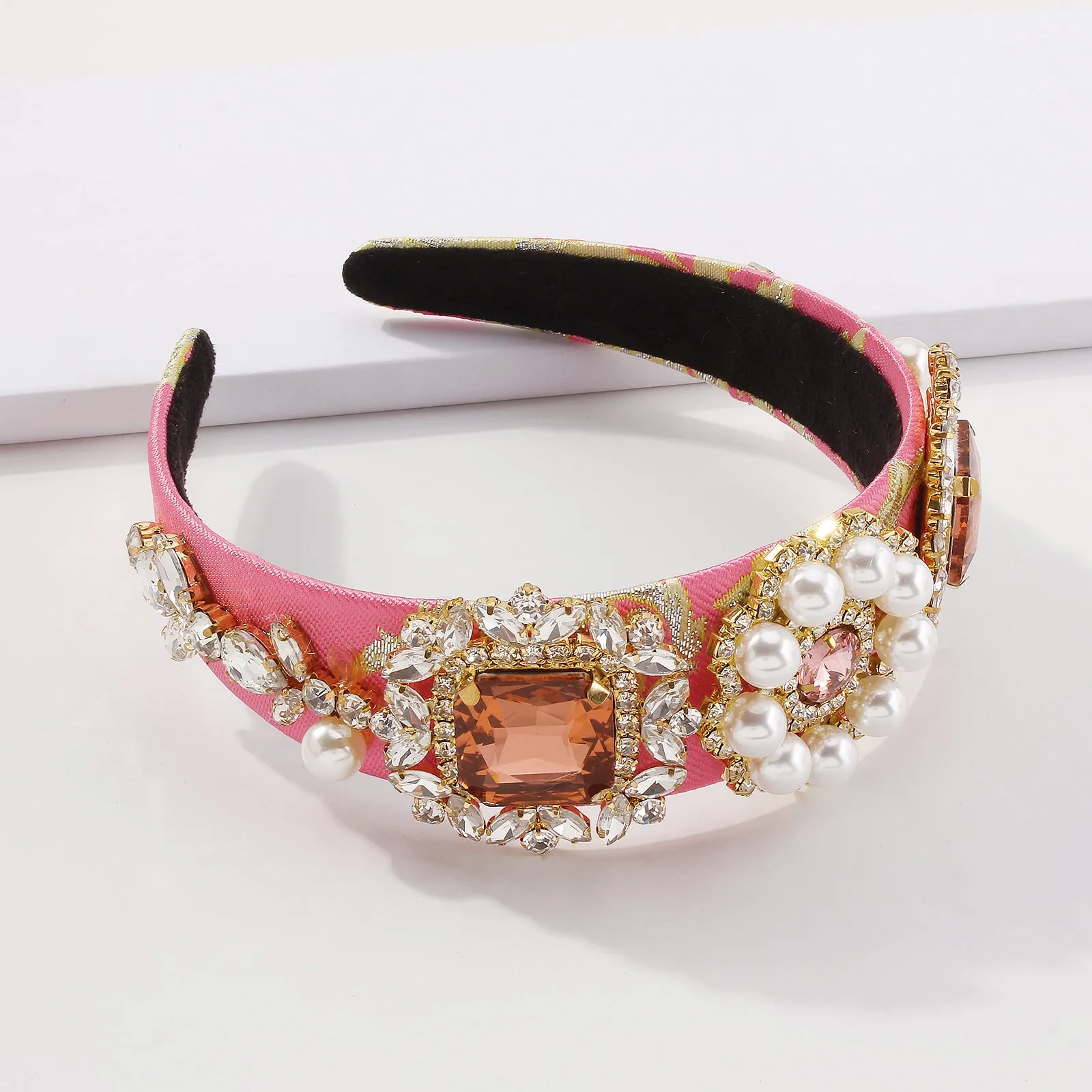 F3187 Large Rhinestone Ethic Traditional Pattern Headband