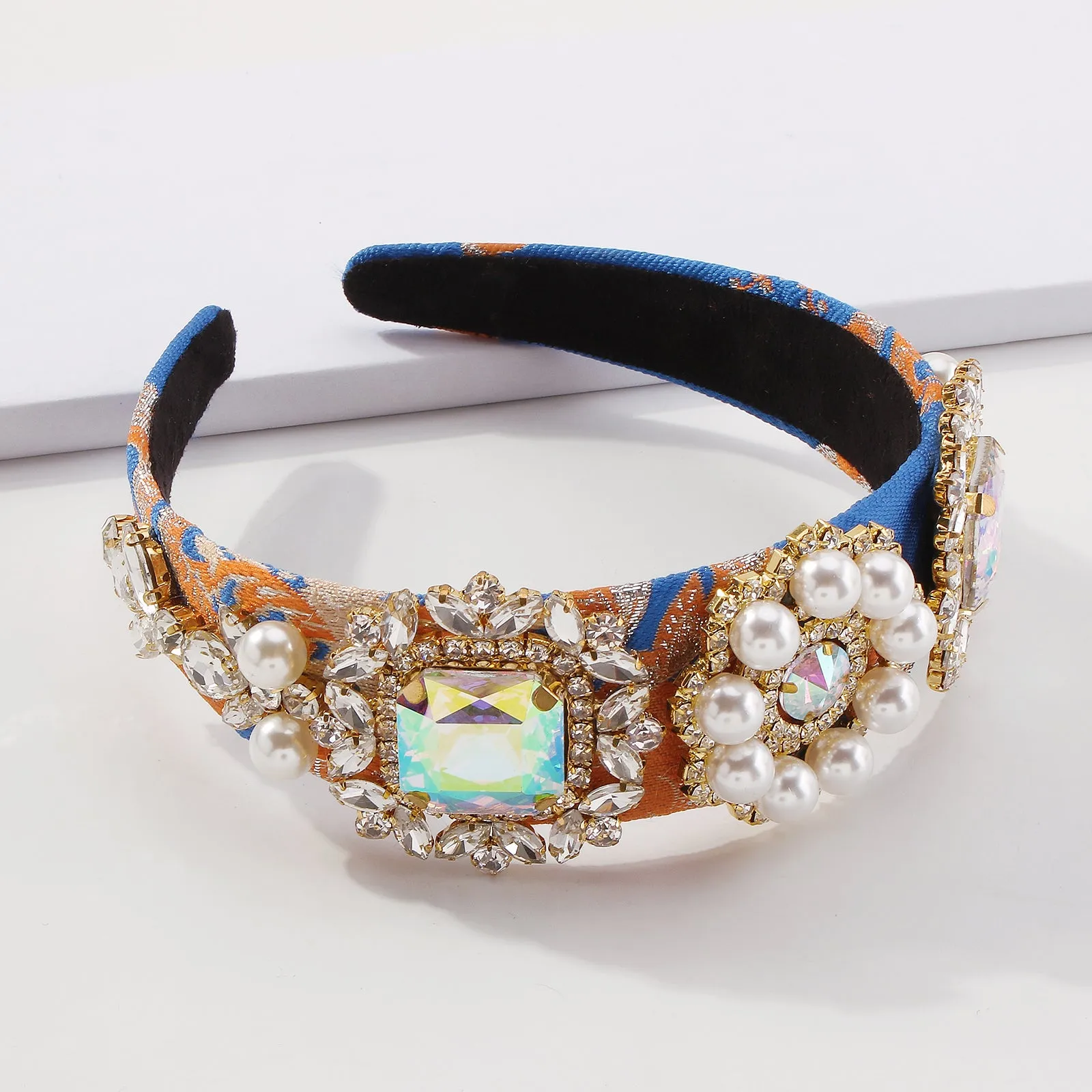 F3187 Large Rhinestone Ethic Traditional Pattern Headband