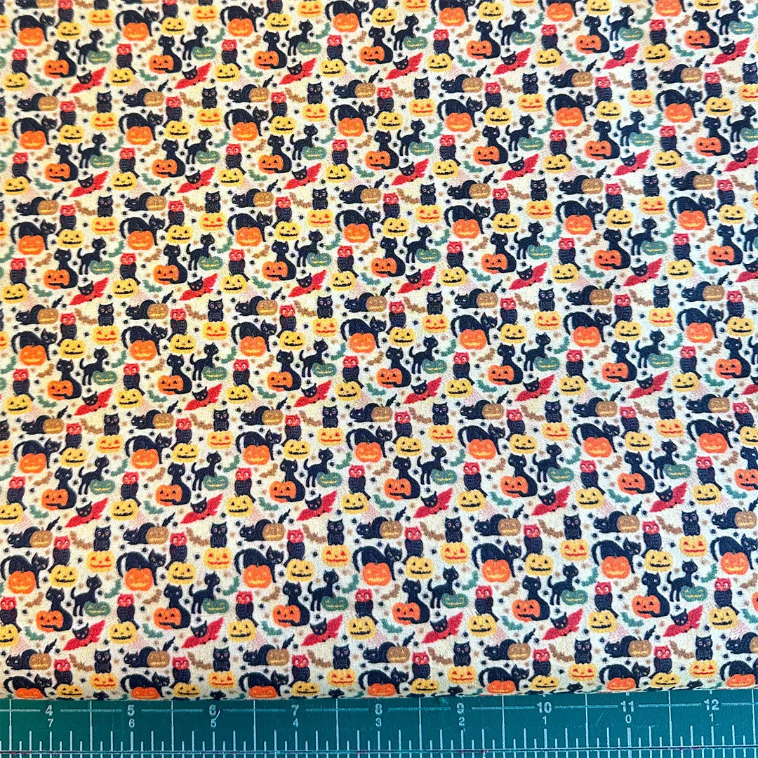 Fabric - "Hoots & Hexes" - Cut & Sold By the Yard / For Sewing & Craft Projects / Sold By the Yard - Continuous Length / 100% Washable Cotton (FINAL SALE)