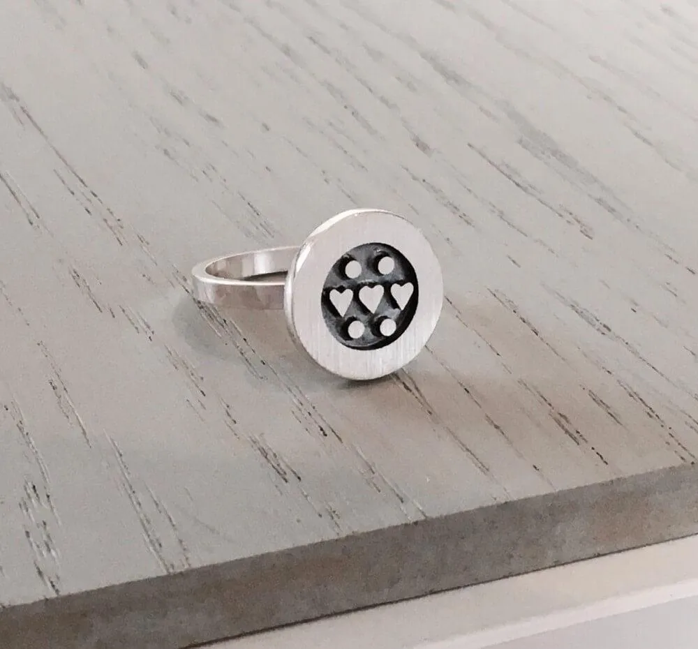 Fair Isle Heart Ring