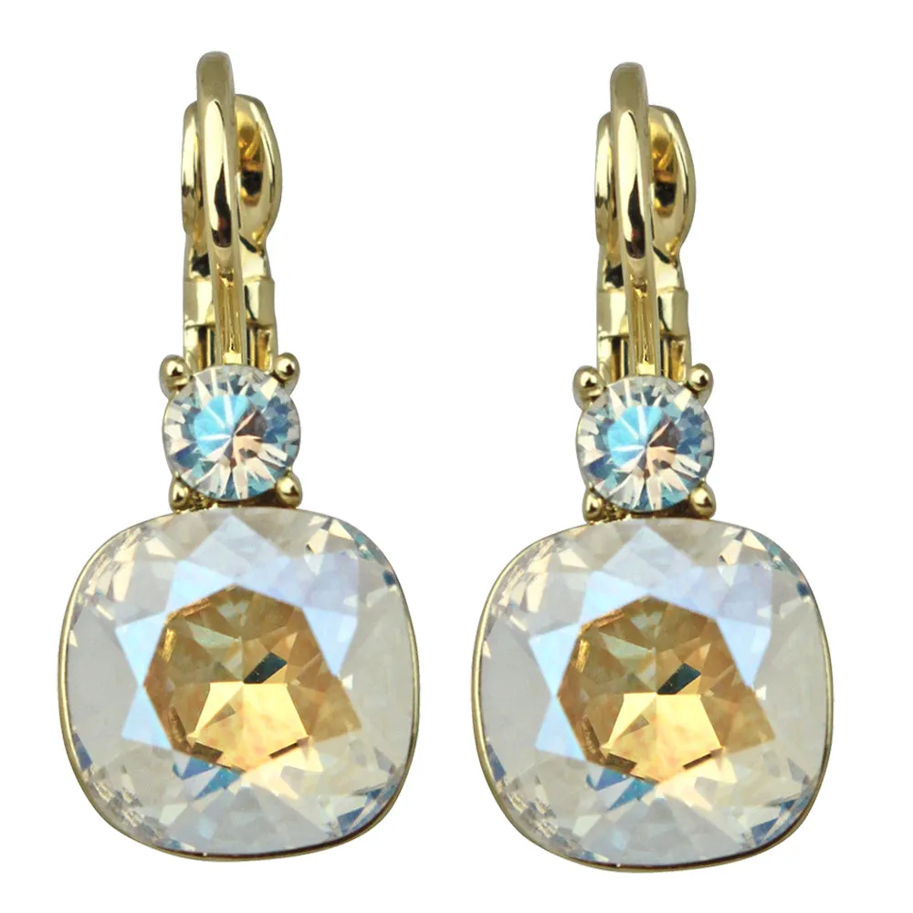 Fairy Lights Leverback Earrings (Goldtone)