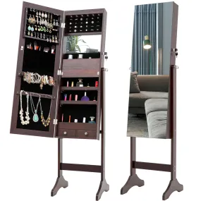 Fashion Simple JewelryStorage Mirror Cabinet With LED Lights,For Living Room Or Bedroom