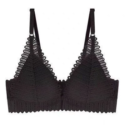 Gathering bra thin cup back bra