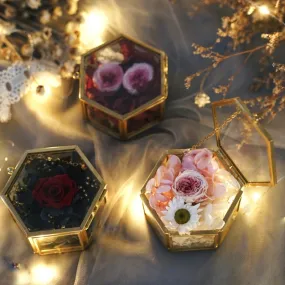 Geometric Hexagon Ring Box Jewelry Box (S)