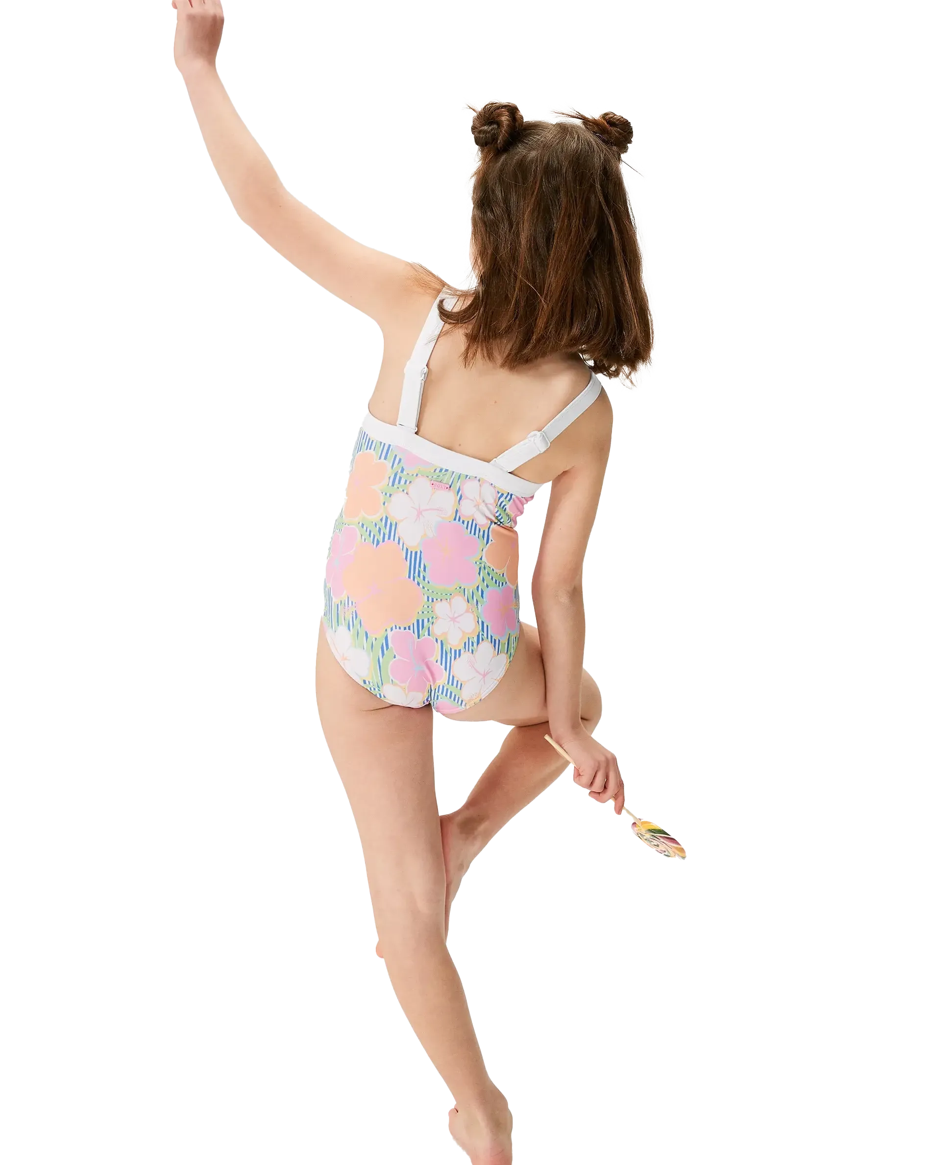 Girls Tiny Flower Swimsuit in Ultramarine & Teenie Flower
