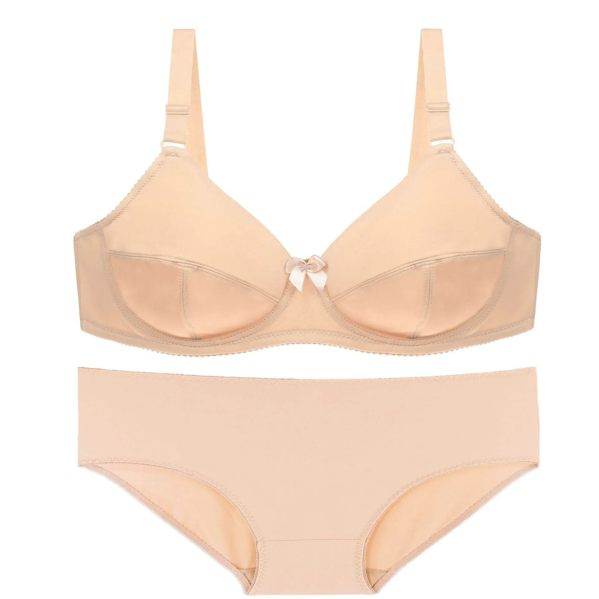 Glossy plus size bra set