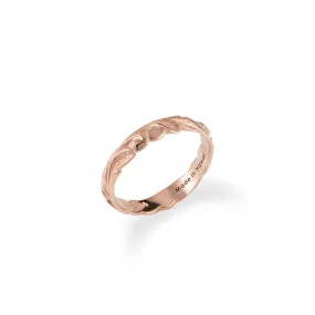 Hawaiian Heirloom Old English Scroll Ring in Rose Gold - 3mm