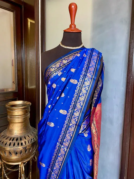 Hayat Banarsi Silk: Blue Orchid