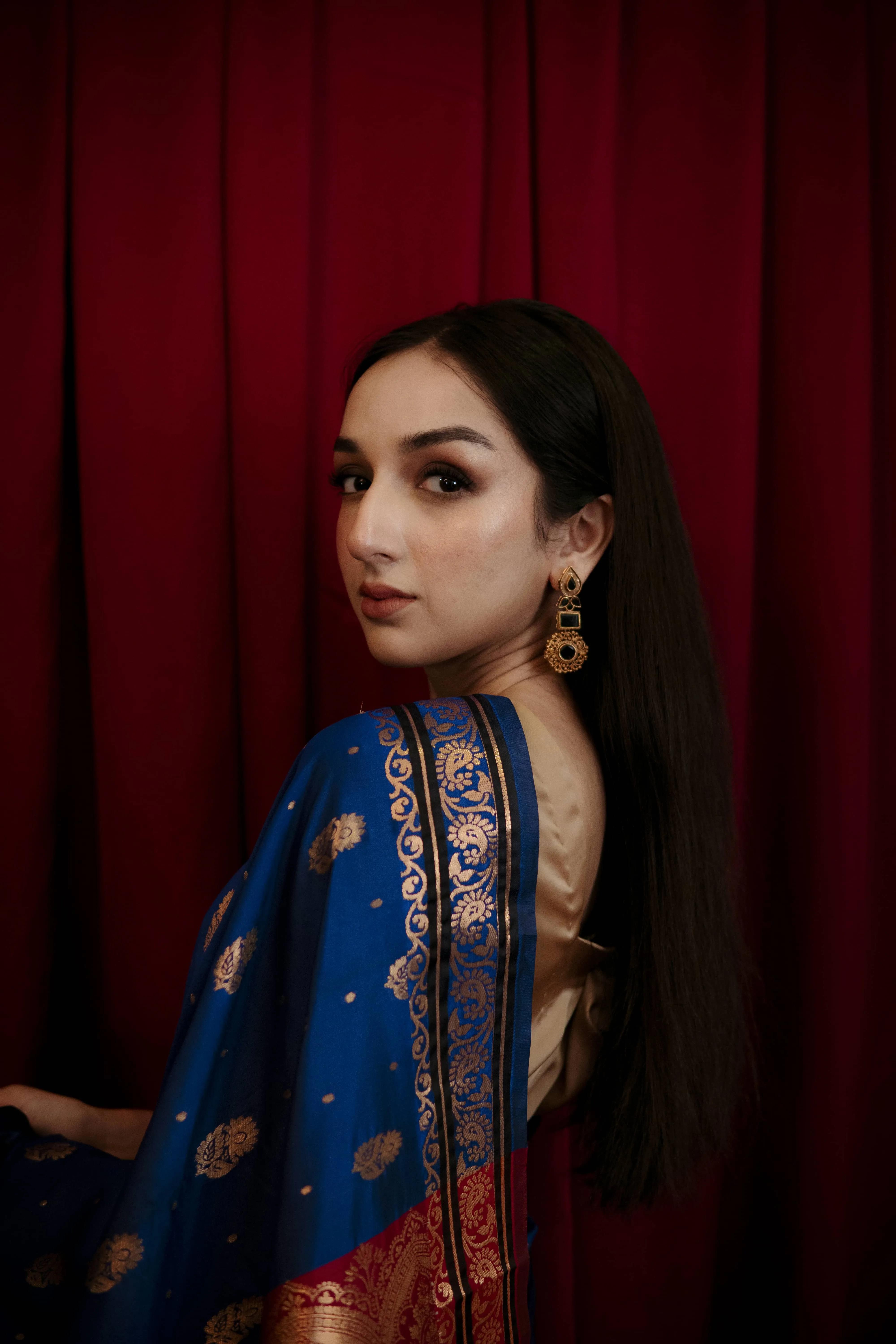 Hayat Banarsi Silk: Blue Orchid