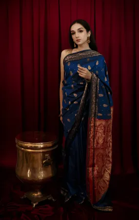 Hayat Banarsi Silk: Blue Orchid