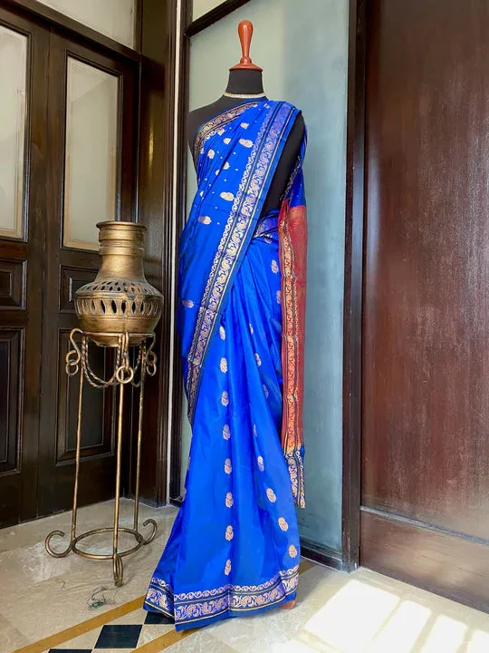 Hayat Banarsi Silk: Blue Orchid