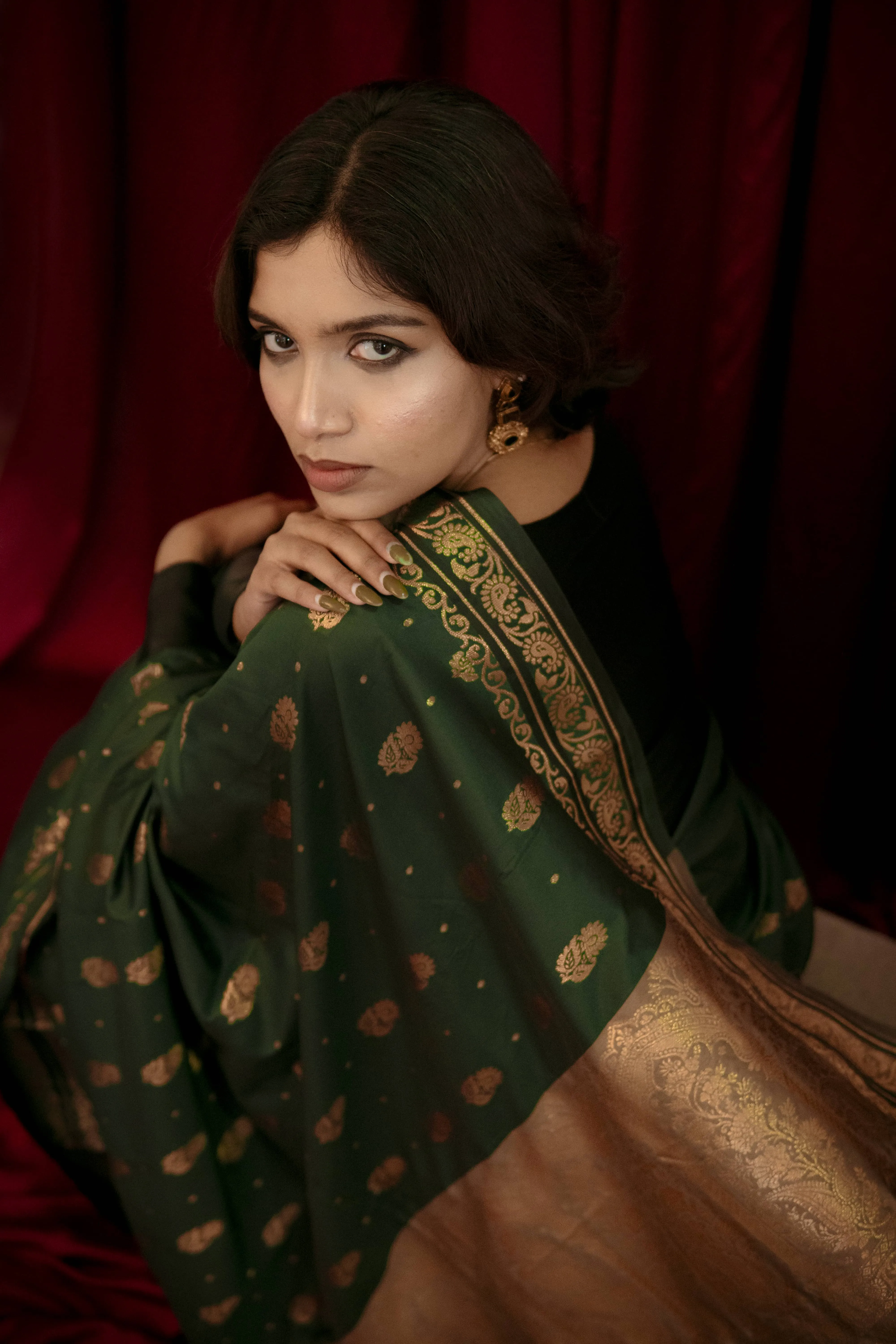 Hayat Banarsi Silk: Emerald