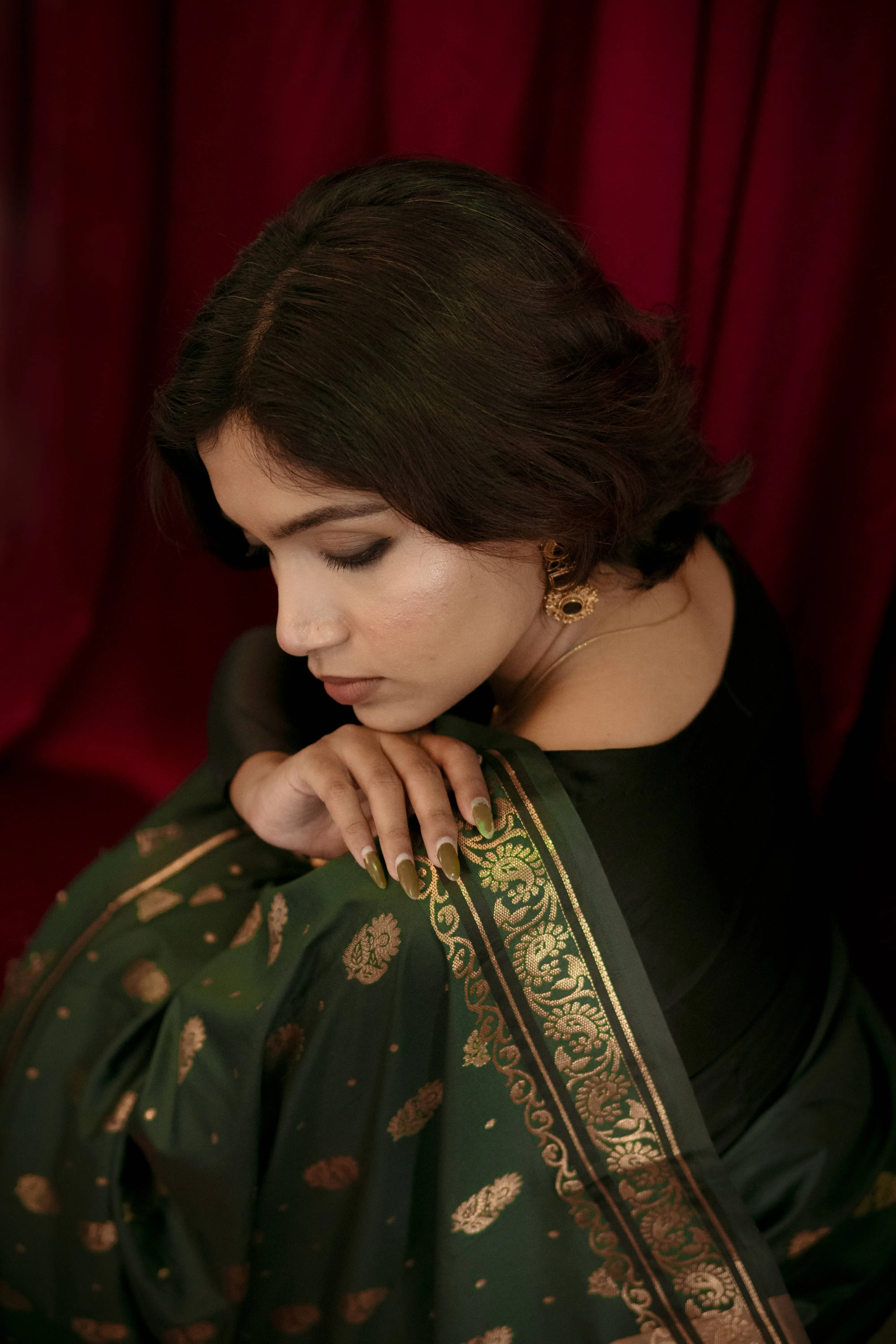 Hayat Banarsi Silk: Emerald