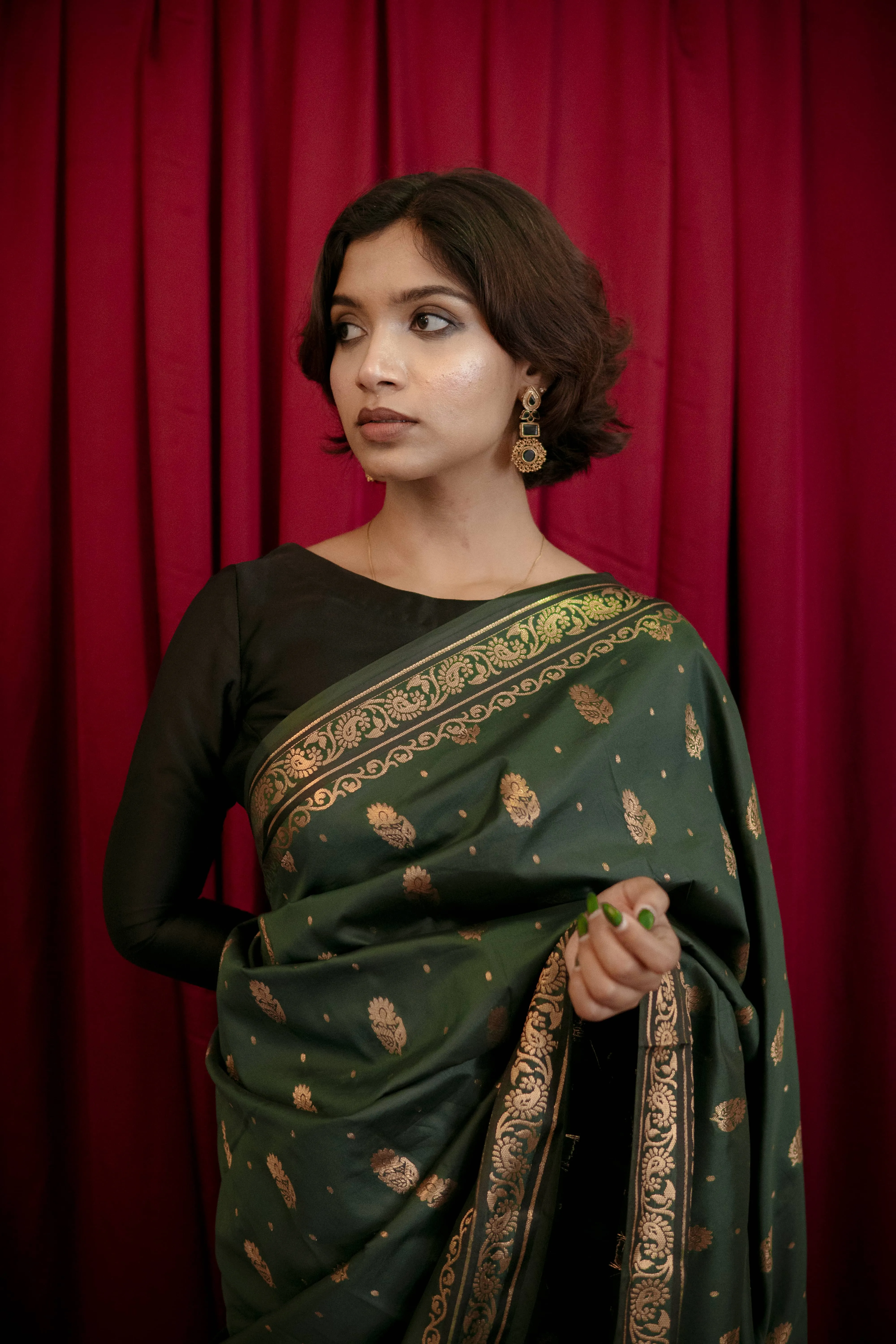 Hayat Banarsi Silk: Emerald