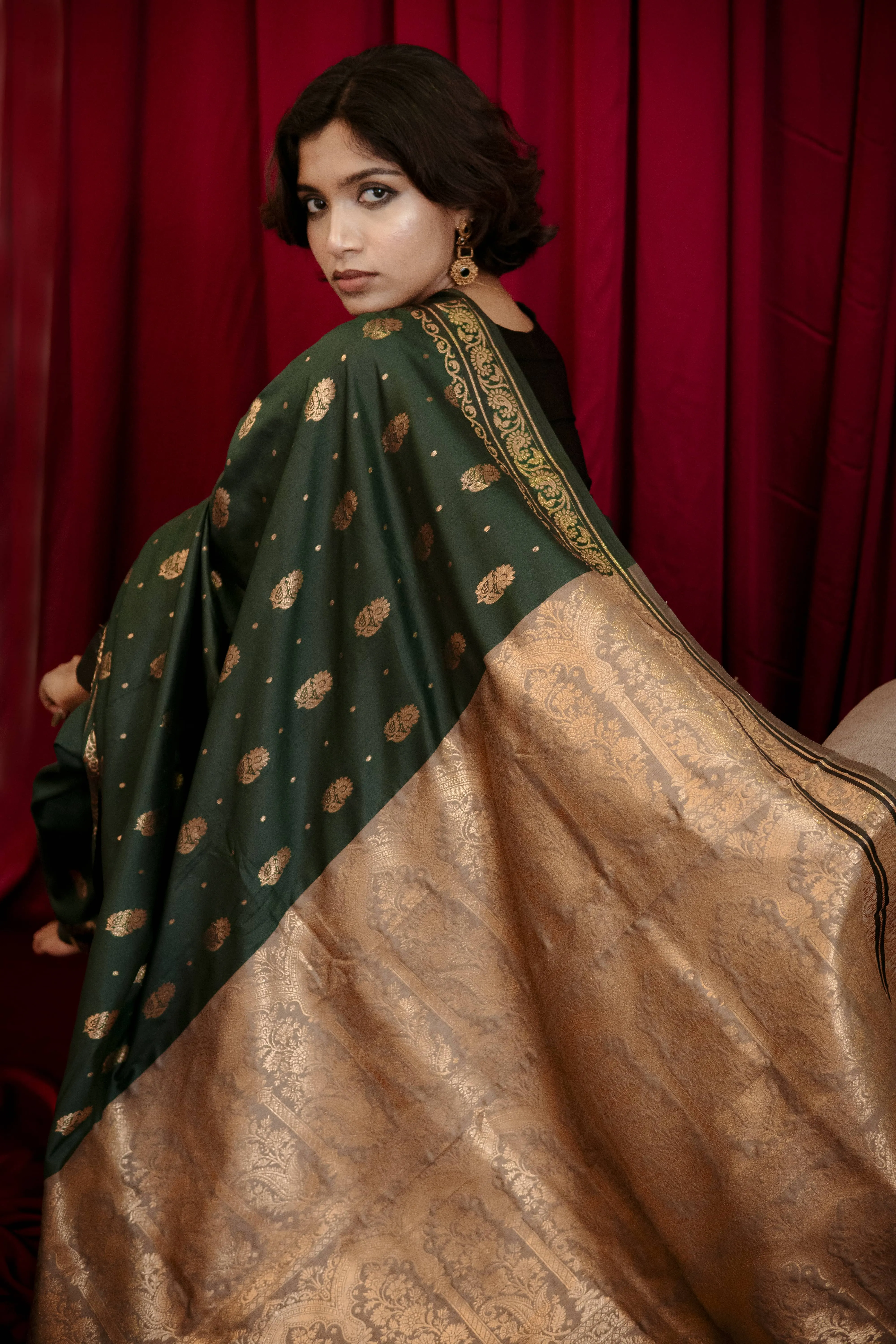 Hayat Banarsi Silk: Emerald