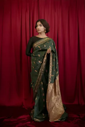 Hayat Banarsi Silk: Emerald