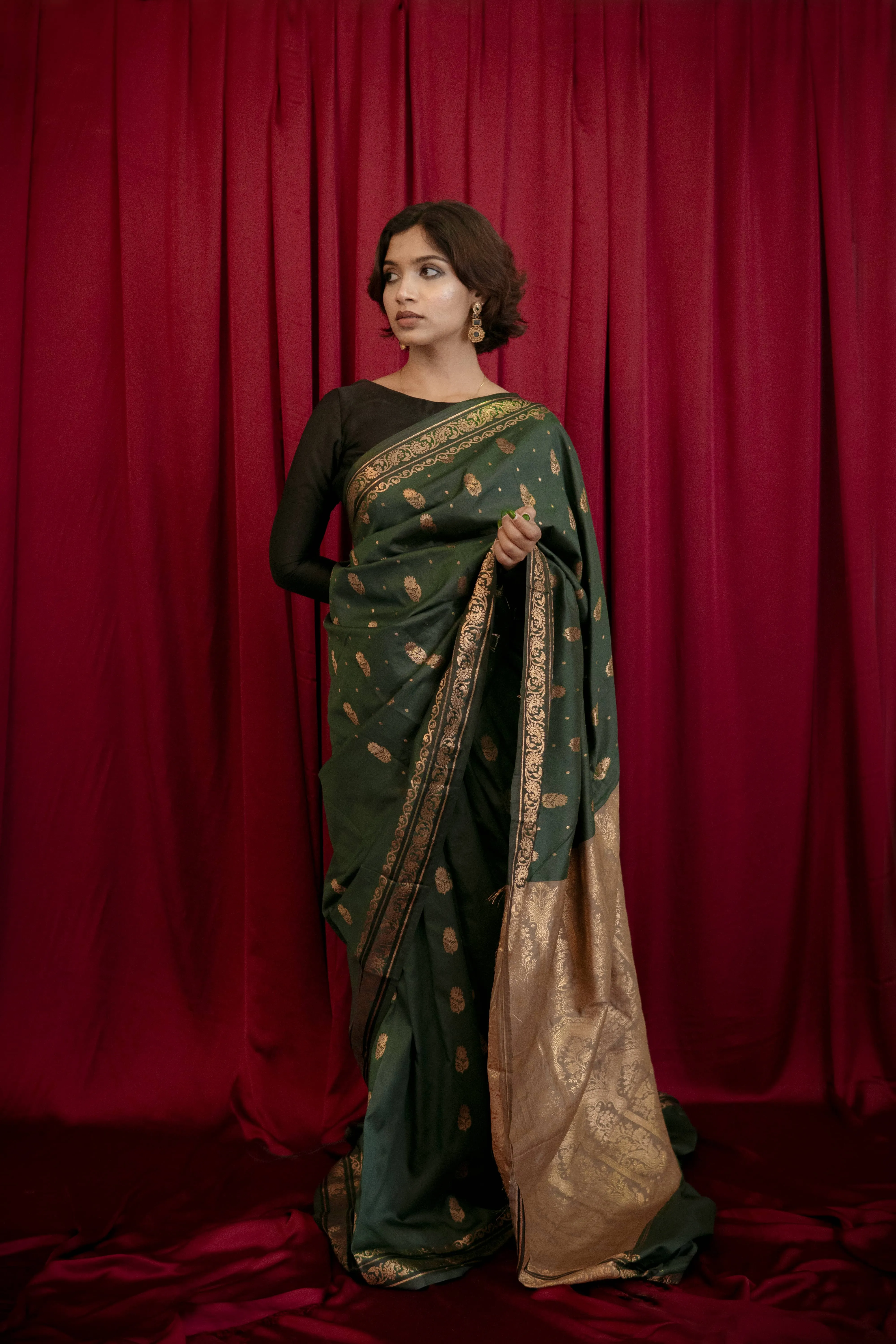 Hayat Banarsi Silk: Emerald