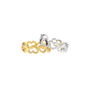 Heart Design Amore Open Ring (Adjustable)