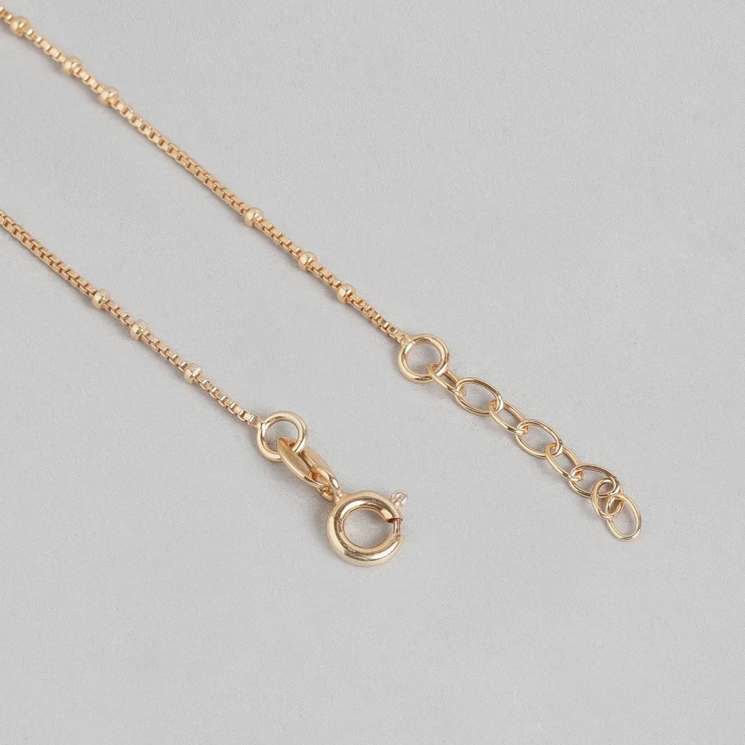 Hearts Rose-Gold plated 925 Anklet