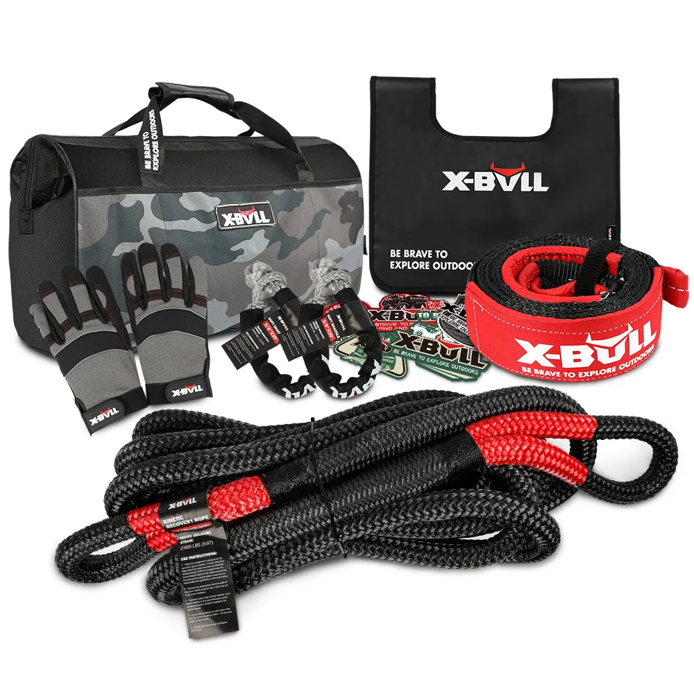 Heavy-Duty 7/8"x30' Recovery Rope Kit   Soft Shackles