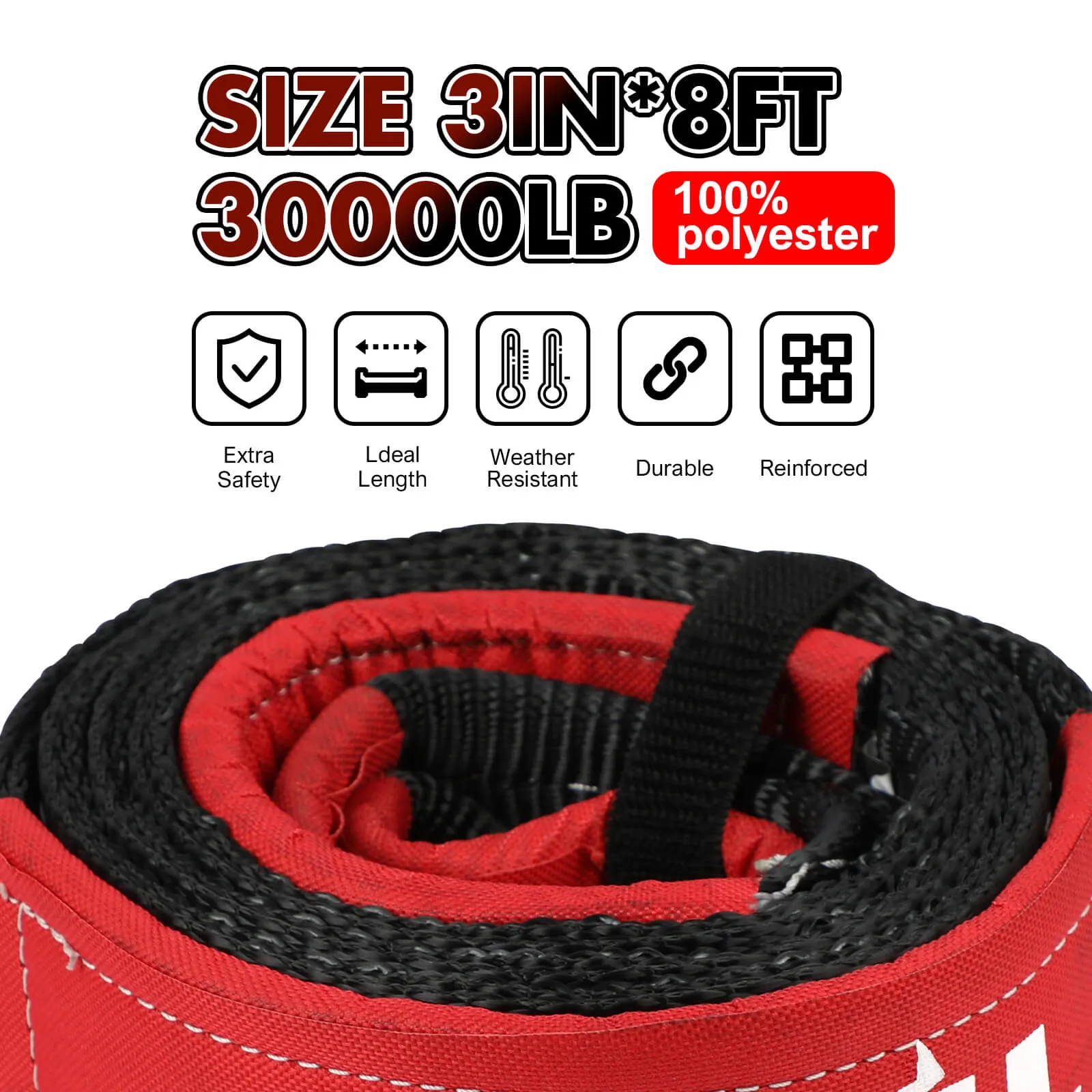 Heavy Duty Off-Road Recovery Kit with Kinetic Rope and Soft Shackles