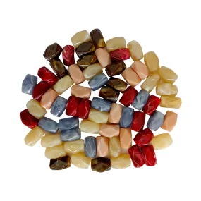 Heptagonal Shaped Color Marble Beads for Jewelry designing and Craft or Decor
