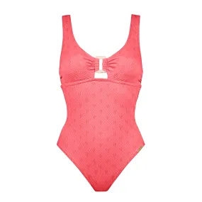 Island Nostalgia Padded Swimsuit in Ocean Coral