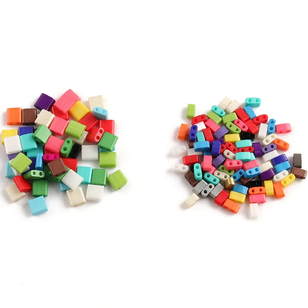 Japanese Double Seedbeads Taidian Two Hole Glass Hematite Beads for Needlework DIY Bracelets Bohemia Jewelry Accessories