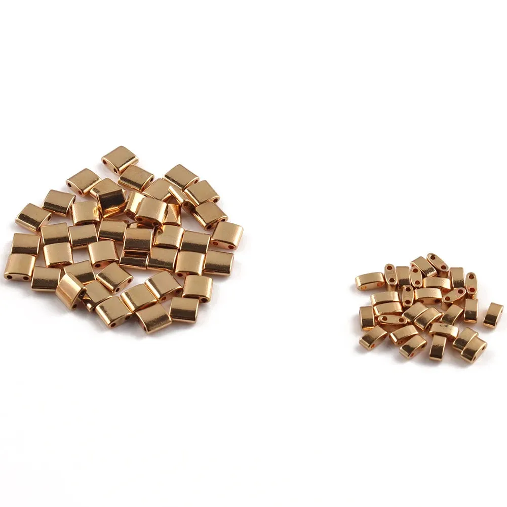 Japanese Double Seedbeads Taidian Two Hole Glass Hematite Beads for Needlework DIY Bracelets Bohemia Jewelry Accessories