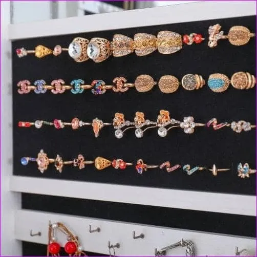 Jewelry Storage Mirror Cabinet with LED Light