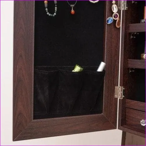 Jewelry Storage Mirror Cabinet with LED Light