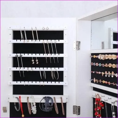Jewelry Storage Mirror Cabinet with LED Light
