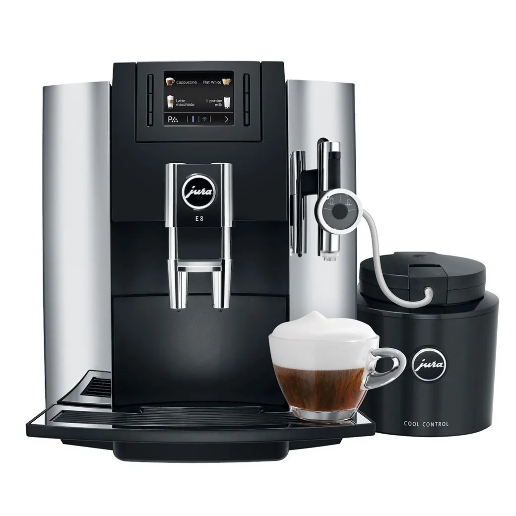 Jura E8 Automatic Espresso Machine with P.E.P. - Factory Refurbished