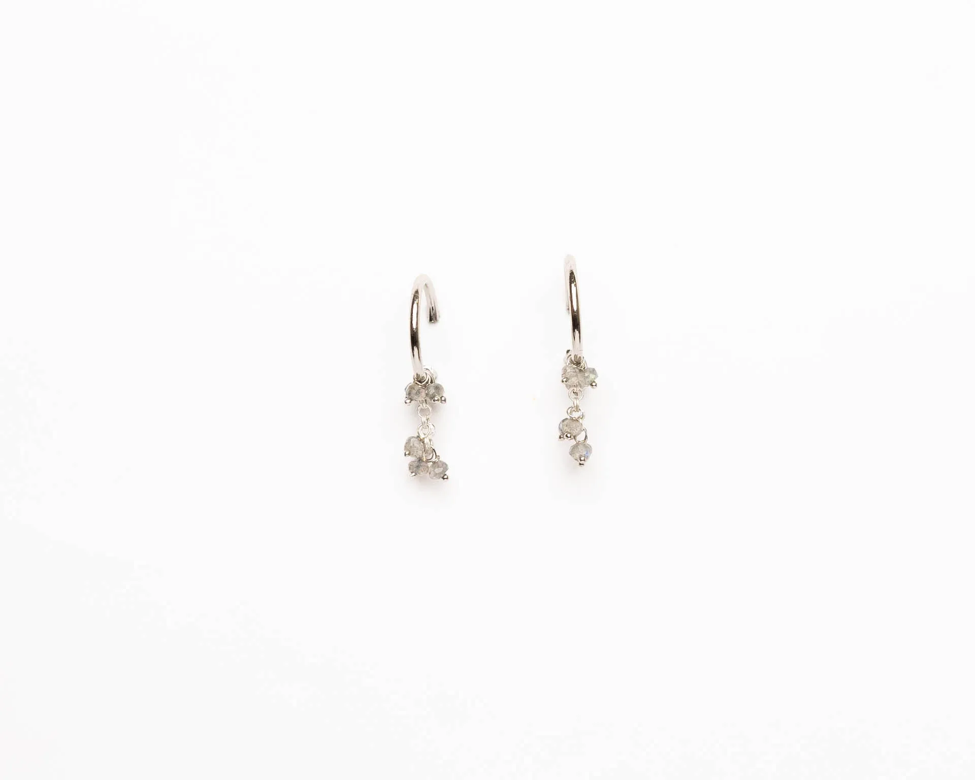 Labradorite Hoop Earrings