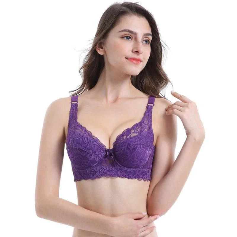 Lace Sexy Plus Size Thin Bra