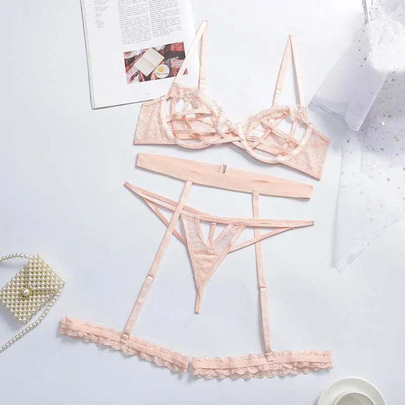 Ladies Stitching Three-piece Women's Garter Belt