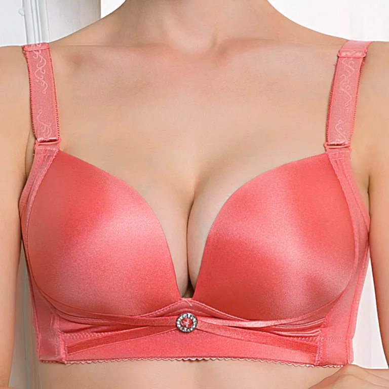 Large size no steel ring smooth gathered adjustable bra wholesale thin women's underwear bra bra