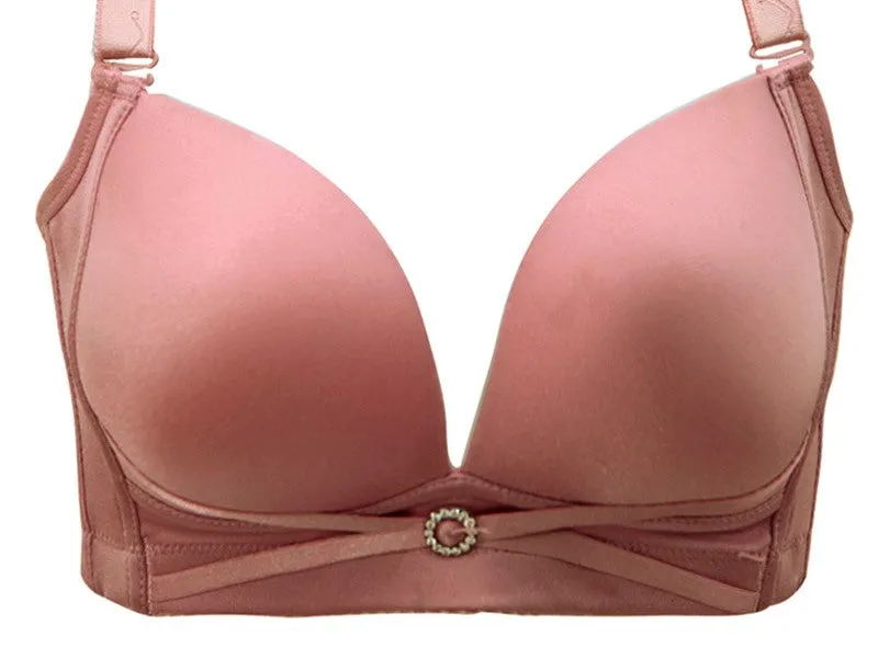 Large size no steel ring smooth gathered adjustable bra wholesale thin women's underwear bra bra