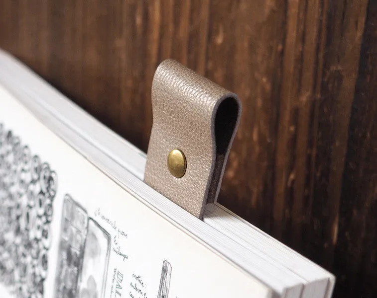 Leather Bookmarks x 2 pcs #Dim Grey