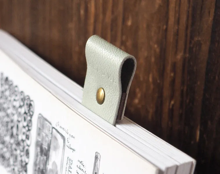 Leather Bookmarks x 2 pcs #Light Green