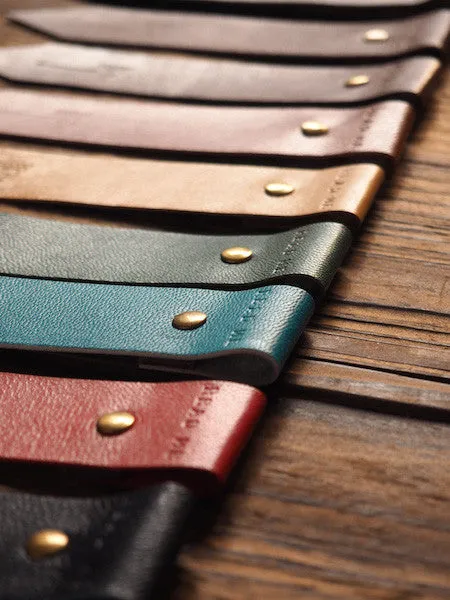 Leather Bookmarks x 2 pcs #Light Green