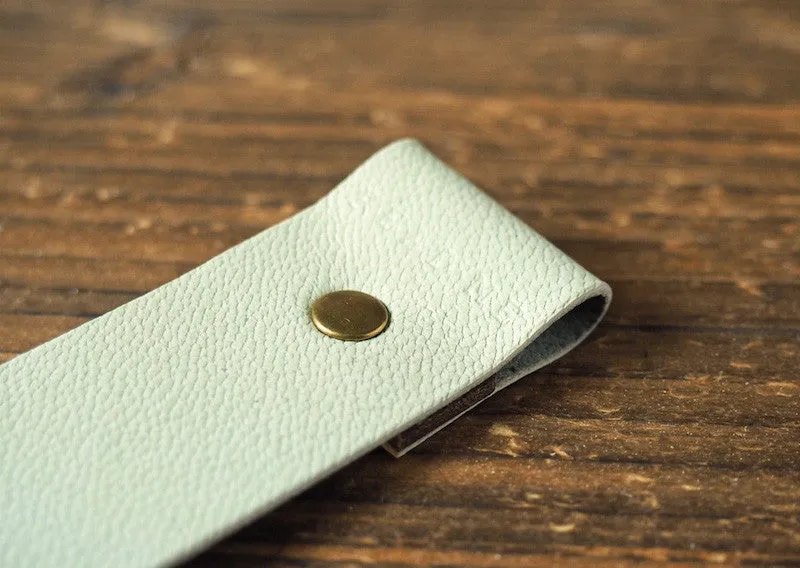 Leather Bookmarks x 2 pcs #Light Green