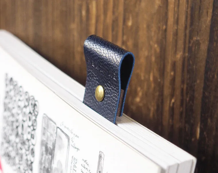 Leather Bookmarks x 2 pcs #Navy Blue