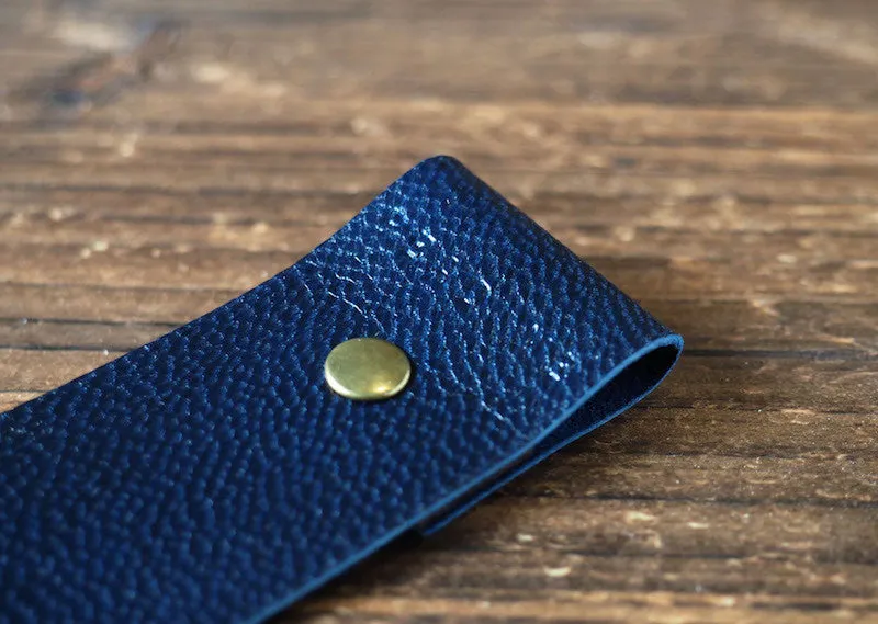 Leather Bookmarks x 2 pcs #Navy Blue