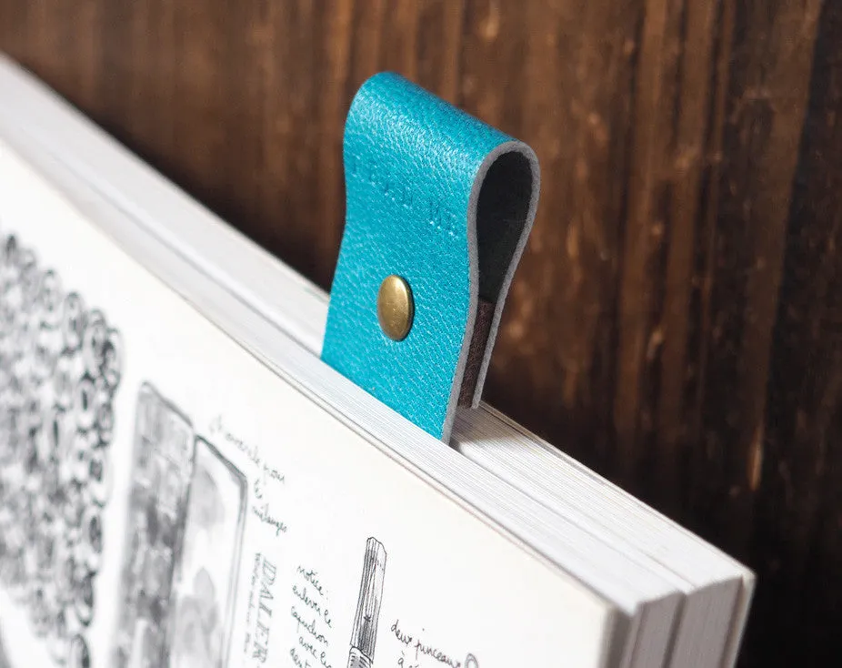 Leather Bookmarks x 2 pcs #Sky Blue