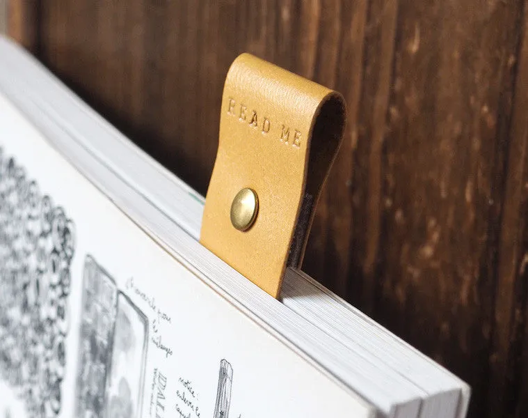 Leather Bookmarks x 2 pcs #Yellow