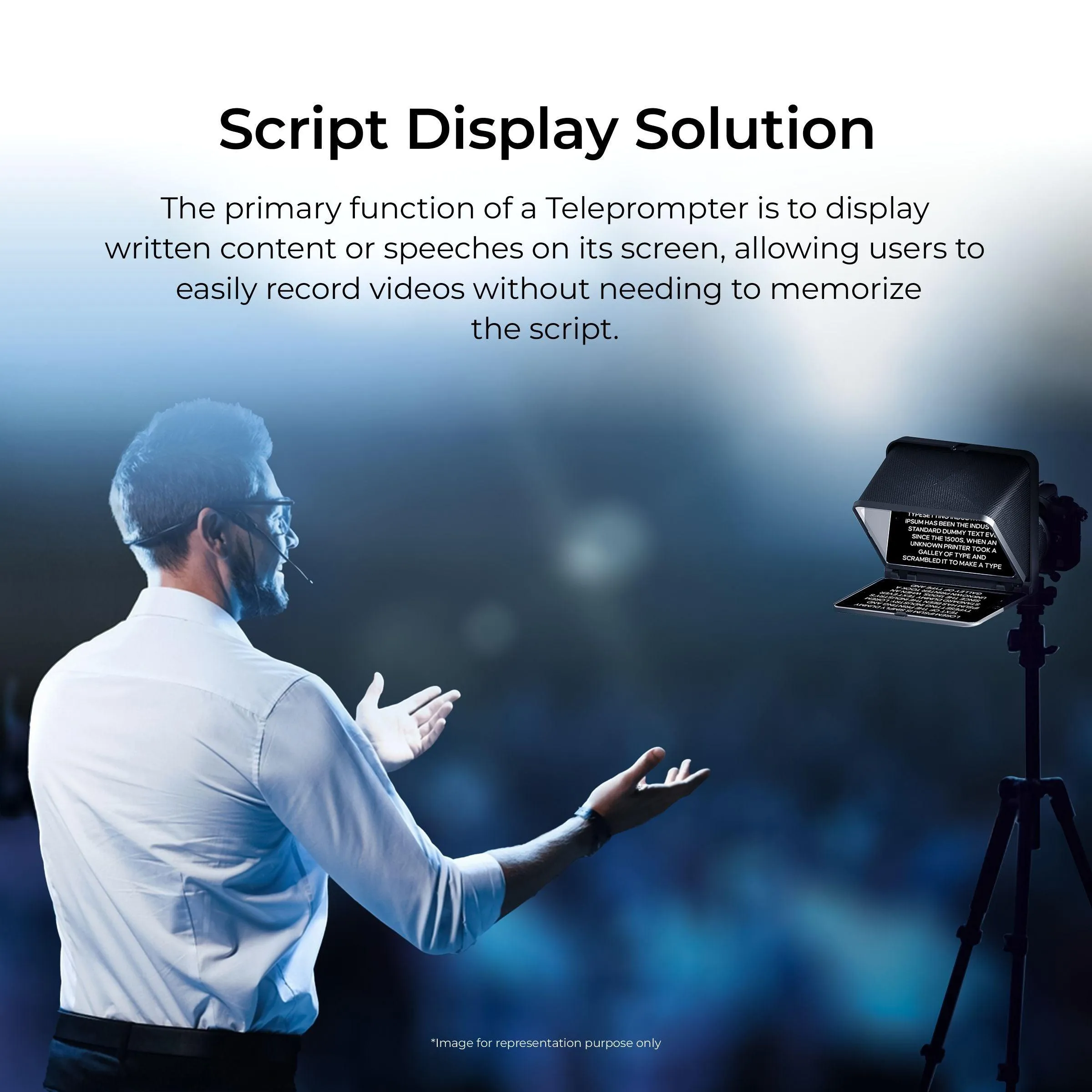 LENSGO TC7 8” Teleprompter for iPad Tablet Smartphone DSLR Camera w/Remote Control, APP Compatible with iOS & Android System for Online Teaching Vlog Live Streaming (TC7)
